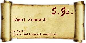 Sághi Zsanett névjegykártya