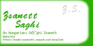zsanett saghi business card
